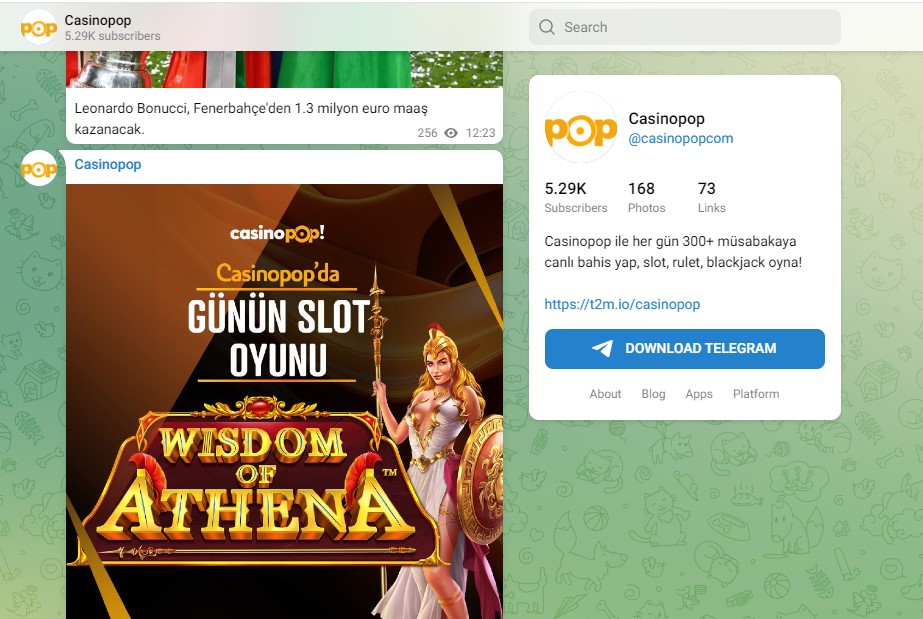 Casinopop Telegram