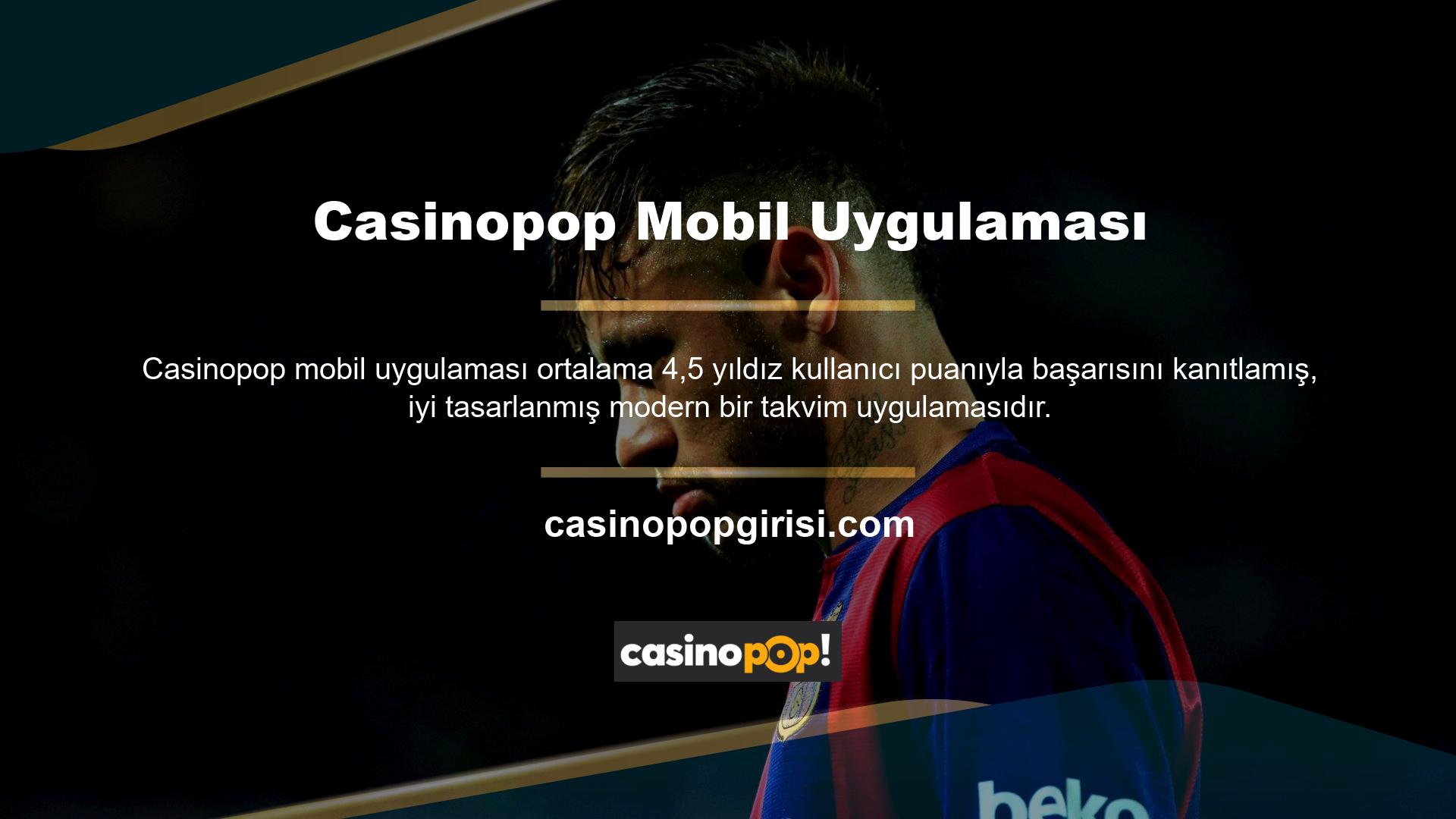 Casinopop Mobil hem Android hem de iOS platformlarıyla uyumlu olup, eski sürümleri kullanan kullanıcılar için sürekli olarak güncellenmekte ve metinler yayınlamaktadır