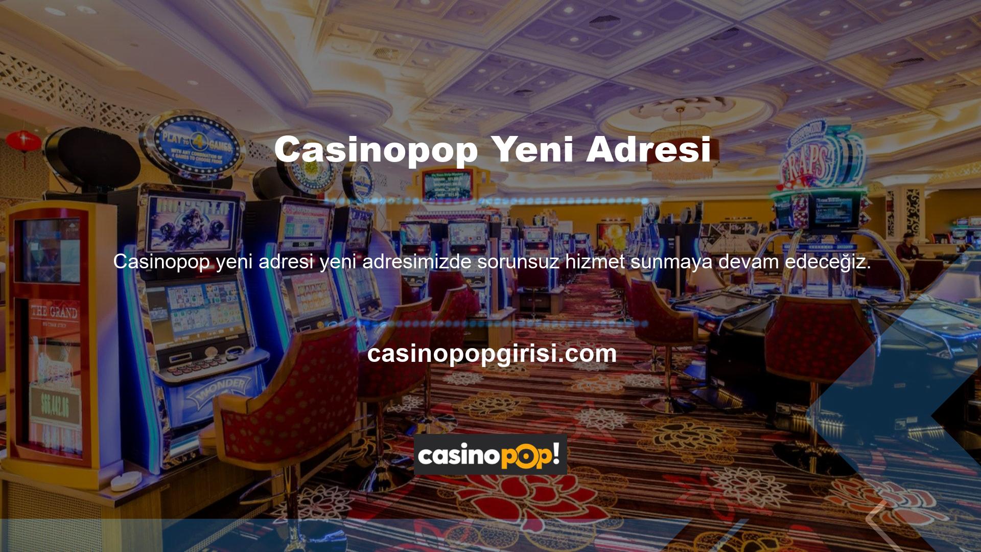 Bu bilgiler Casinopop için fazlasıyla yeterlidir ve kalite ve müşteri sayısı açısından beklentileri aşmıştır